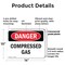 Signmission Compressed Gas Danger Sign, Plastic, 14in W x 10in L, 2PK OS-2PACK-DS-P-1014-L-1076 - alternate 5